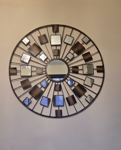 Large bronze circular mirror - large,