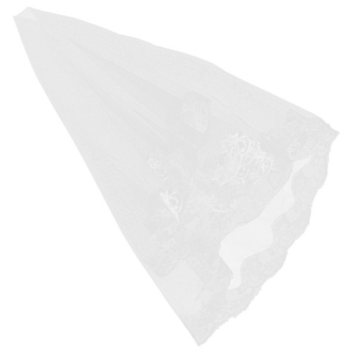 Bridal veil chapel length lace - bridal,