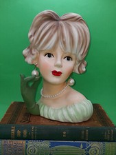 Vintage Lady Head Vase Relpo