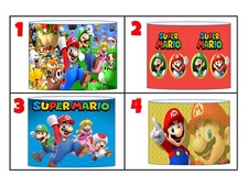 SUPER MARIO mario luigi CEILING LIGHT SHADE OR TABLE LAMPSHADE-4 DESIGNS-3 SIZES
