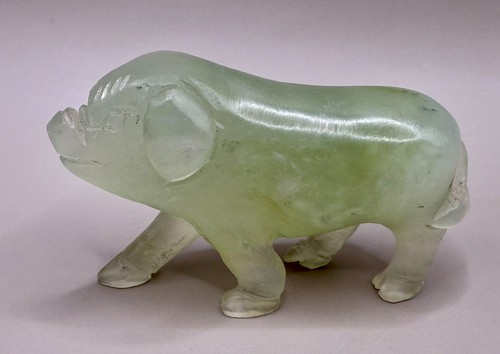 Chinese carved jade small pig - chinese,