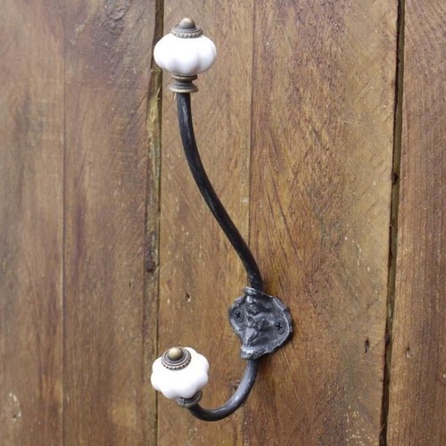 White dual prong metal - white,