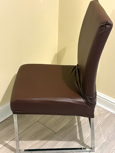 Brown faux leather - faux,