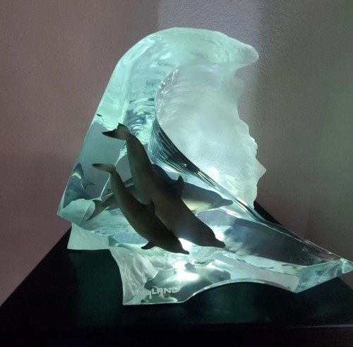 Wyland big wave lucite - wyland,
