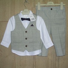Next New Boys Beige Check