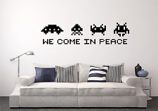 Space Invaders In Peace Retro Gamer Adult Kids Iconic Wall Decal Sticker O55