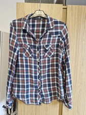 Long Sleeved Checked Shirt From Topshop Size 12