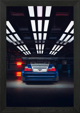 BMW M3 GTR Rear View Framed