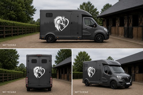 Horse box vinyl decal - box,