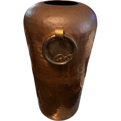 Vintage hammered copper floor - hammered,