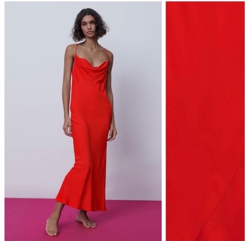 Zara bright red satin - zara,