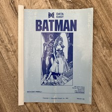 Data East Batman Pinball Machine Operators Manual