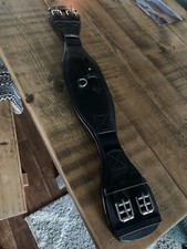 BN Black Leather Anatomical Dressage Girth - 75cms