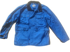 Mens Medium Designer belted Blue TUCANO URBANO Coat Jacket Cord Collar Med M