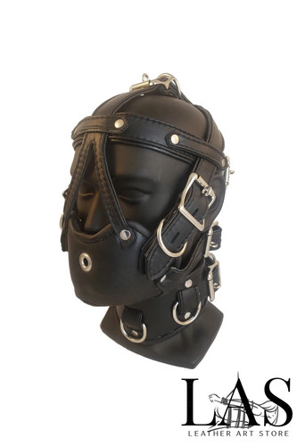 Custom padded leather muzzle - leather,