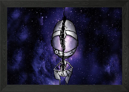 Broken alien framed wall art - broken,