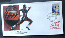 1988 OLYMPIC GAMES RELAY RUNNING SAMOA FLEETWOOD CACHET  FDC UNADDR