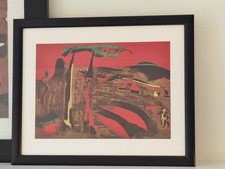 Miro, Persons in the Presence of Nature, Vintage Art Print, Framed, H31xW39cm