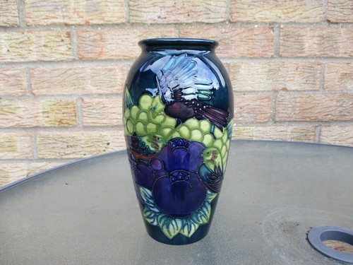 Moorcroft finch teal pattern - moorcroft,