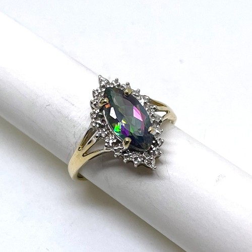 9ct gold mystic topaz - gold,