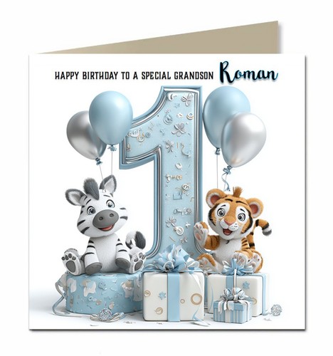 1st birthday card for little - 1st,