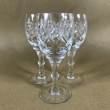 Set of 3 Royal Doulton Crystal Georgian Wine Glasses
