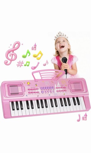 Kids pink electronic - pink, keyboard