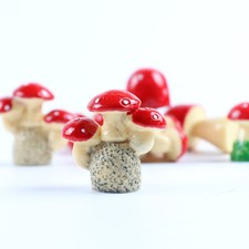  6 Pcs Toadstool Ornaments