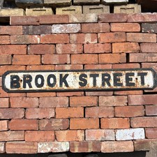 Original Cast Iron ‘Brook Street’ Street Sign