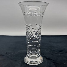 Cut Crystal Trumpet Vase