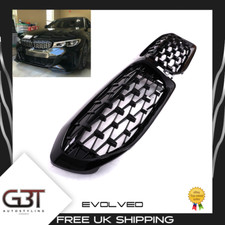 FOR BMW 3 SERIES G20 M-PERFORMANCE 2018-2022 DIAMOND GRILL MESH GLOSS BLACK UK