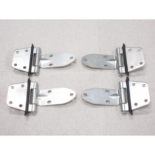 Front steel door hinges set - front,