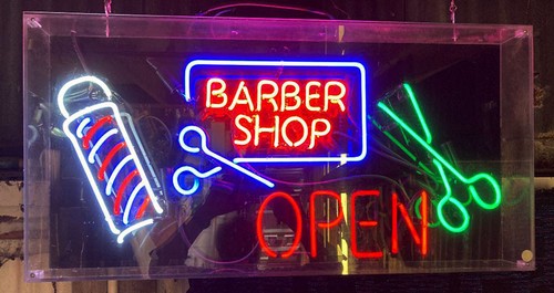 Mid century barber neon sign - neon,
