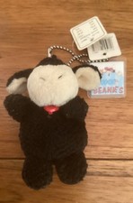 Nici 1999 Black Sheep Red Heart Beanbag 4" Keyring Original Label+Price Tag  