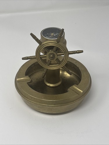 Vintage brass nautical ship - brass,