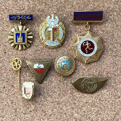 Poland etc lot 8 badges - lot, of