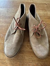 Cotton Traders Desert Boots Men’s Uk 11 Sand Beige Suede Leather Lace Up Shoes