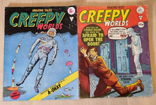 Creepy Worlds Alan Class Comics 2 x Issues 129 154 Sci Fi Tales Vintage 60s 70s