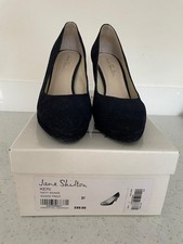 Jane Shilton Platform Court Shoes Keri Navy Snake print size 37