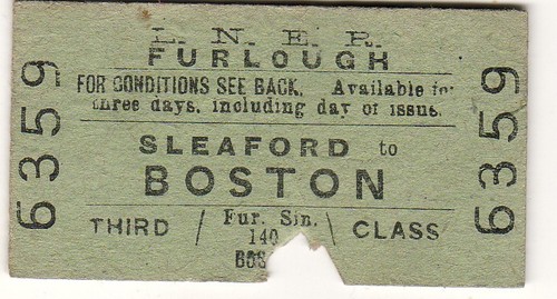 Railway ticket lner sleaford - lner,