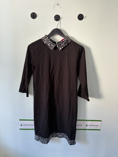 Classic black collared dress - classic,