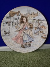 Royal Worcester Fine Bone China NSPCC Christmas Plate 1988 "A Christmas Wish"