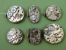 6x Antique Ladies Wristwatch Movements Invicta Rotary H&E Rossel &c Various Cal