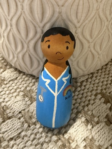 Peg doll nurse hand - doll,
