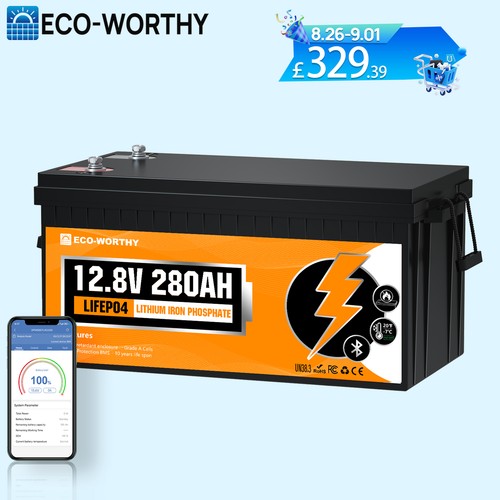 Eco worthy 12v 280ah lifepo4 - 12v,