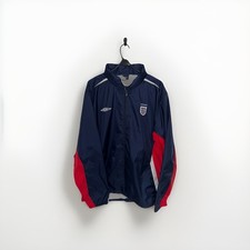 Vintage Umbro England Football Rain Jacket Training Coat Mens Large L