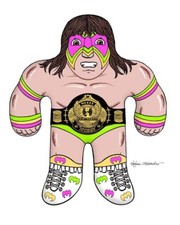 A3 WWF Tonka’s  Wrestling Buddies The Ultimate Warrior Design Print