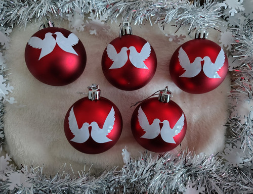 Set red white christmas - red, &