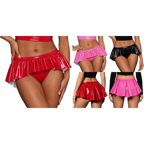 Women pleated mini skirt - mini,
