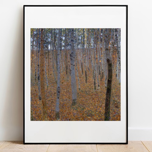 Art print klimt - art, beech
